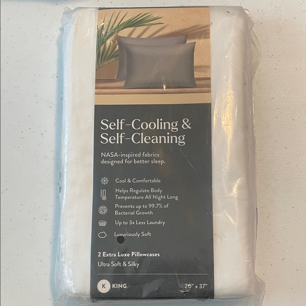 Miracle Made Extra Luxe King Pillowcases in White cooling cotton